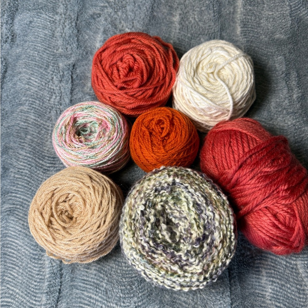 Mixed Yarn Destash Lot – Earthy Solids & Variegated Cakes
